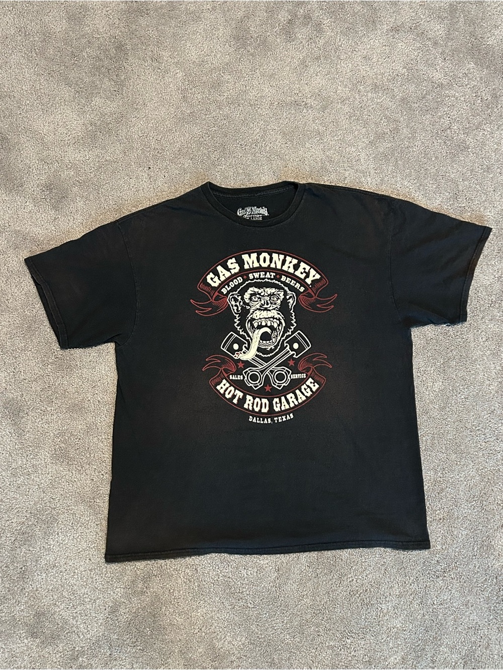 Garage Black Gas Monkey Hot Rod Graphic Tee